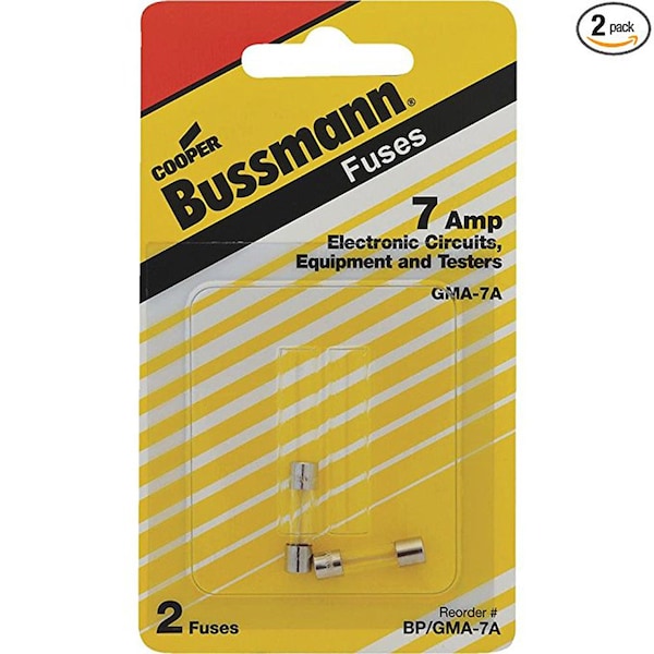 Eaton Bussmann UL Class Fuse, GMA Series, Fast-Acting, 7A, 125V AC, Non-Indicating BPGMA-7A - main
